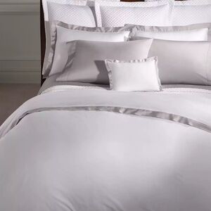 Ralph Lauren 624TC Organic Cotton Sateen Border King Duvet Cover $470 Pl…